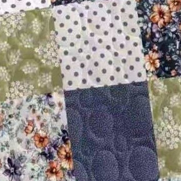 Floral & Geometric Pattern Quilted Bedspread Set Bedspreads Queen Size King - Picture 5 of 8